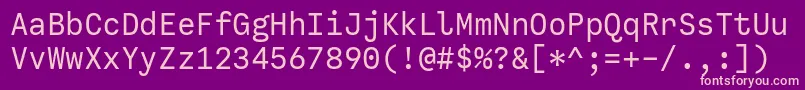 CallingCode Regular Font – Pink Fonts on Purple Background