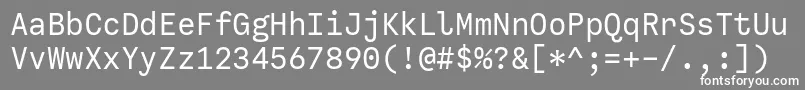 フォントCallingCode Regular – 灰色の背景に白い文字