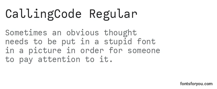 CallingCode Regular (122616) Font