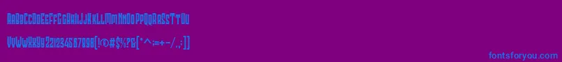 Шрифт Callioca Personal Use – синие шрифты на фиолетовом фоне