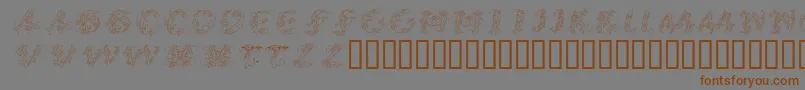 CalliPsoGrafia  Italic Font – Brown Fonts on Gray Background