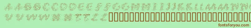 CalliPsoGrafia  Italic Font – Brown Fonts on Green Background