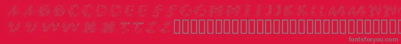 CalliPsoGrafia  Italic Font – Gray Fonts on Red Background