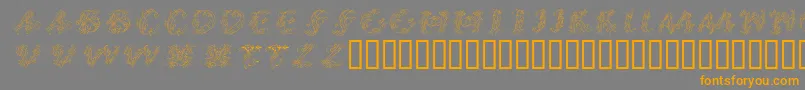 CalliPsoGrafia  Italic Font – Orange Fonts on Gray Background