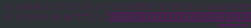 CalliPsoGrafia  Italic Font – Purple Fonts on Black Background