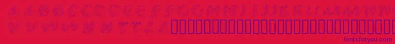 CalliPsoGrafia  Italic Font – Purple Fonts on Red Background