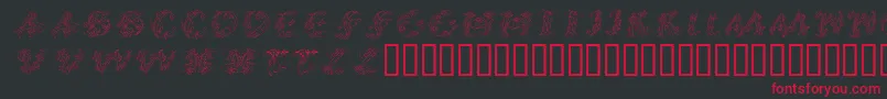 CalliPsoGrafia  Italic Font – Red Fonts on Black Background