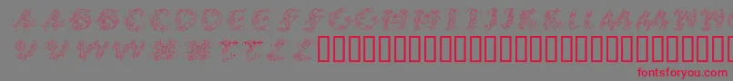 CalliPsoGrafia  Italic Font – Red Fonts on Gray Background
