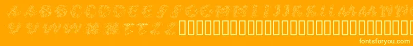 Police CalliPsoGrafia  Italic – polices jaunes sur fond orange