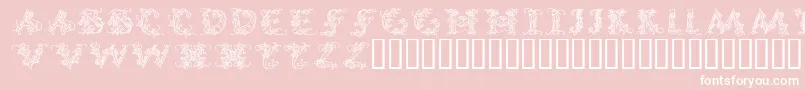 CalliPsoGrafia  Medium-Schriftart – Weiße Schriften auf rosa Hintergrund