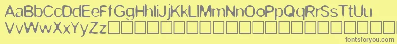 Kevin Font – Gray Fonts on Yellow Background