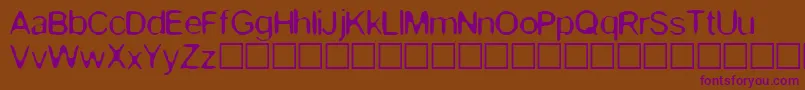 Kevin Font – Purple Fonts on Brown Background