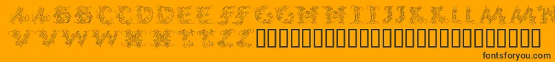 CalliPsoGrafia Font – Black Fonts on Orange Background