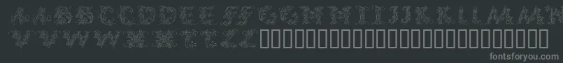 CalliPsoGrafia Font – Gray Fonts on Black Background