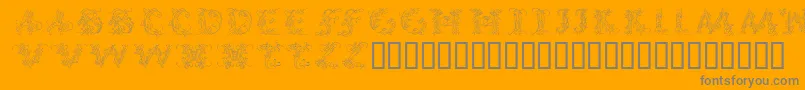 CalliPsoGrafia Font – Gray Fonts on Orange Background