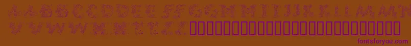 CalliPsoGrafia Font – Purple Fonts on Brown Background