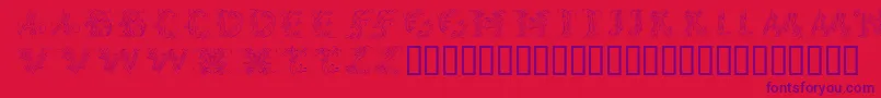 CalliPsoGrafia Font – Purple Fonts on Red Background
