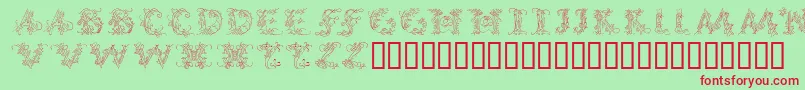 CalliPsoGrafia Font – Red Fonts on Green Background