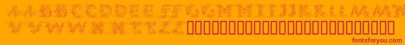 CalliPsoGrafia Font – Red Fonts on Orange Background