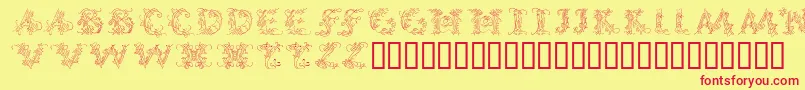 CalliPsoGrafia Font – Red Fonts on Yellow Background