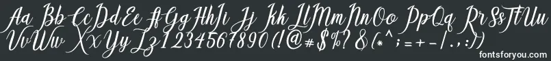 Callisa Script-fontti – valkoiset fontit