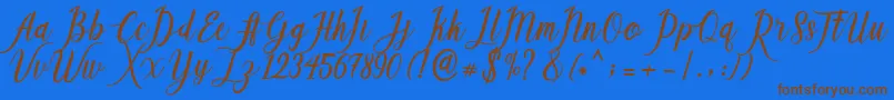 fuente Callisa Script – Fuentes Marrones Sobre Fondo Azul