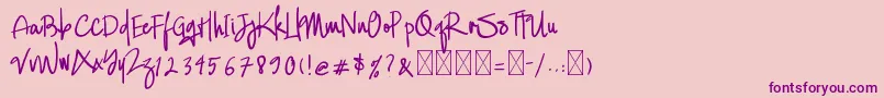 CallistaOllander Font – Purple Fonts on Pink Background
