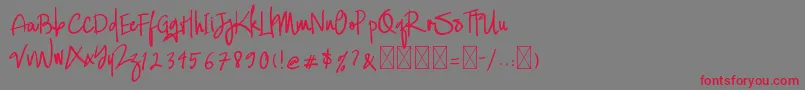 CallistaOllander Font – Red Fonts on Gray Background