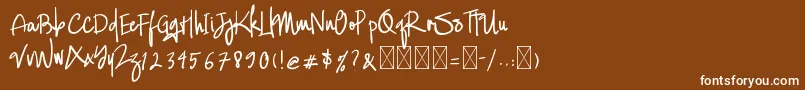 CallistaOllander Font – White Fonts on Brown Background