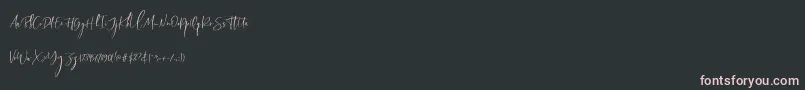 フォントCallistera Free – 黒い背景にピンクのフォント