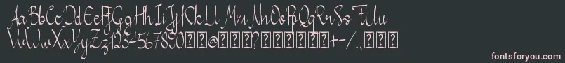 Callita-Schriftart – Rosa Schriften auf schwarzem Hintergrund