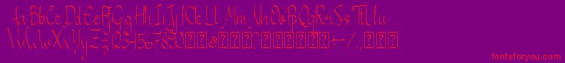 fuente Callita – Fuentes Rojas Sobre Fondo Morado
