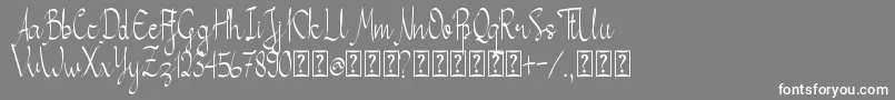 フォントCallita – 灰色の背景に白い文字