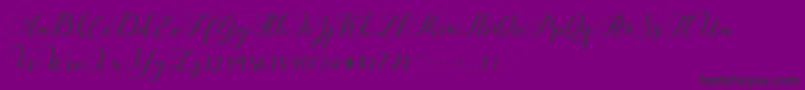 fuente Callme Script – Fuentes Negras Sobre Fondo Morado