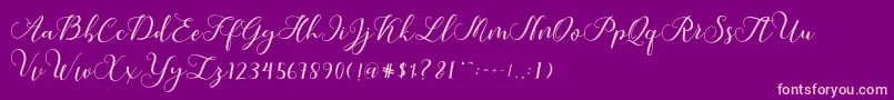 fuente Callme Script – Fuentes Rosadas Sobre Fondo Morado