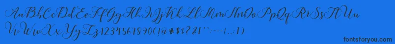 fuente Callme Script – Fuentes Negras Sobre Fondo Azul