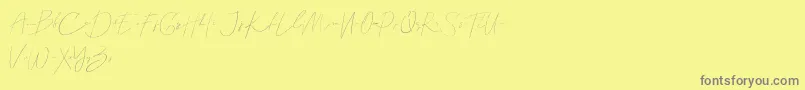Callous demo Font – Gray Fonts on Yellow Background
