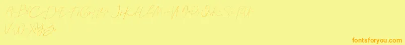 Callous demo Font – Orange Fonts on Yellow Background