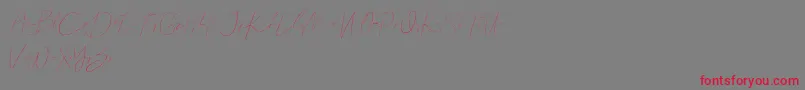 Callous demo Font – Red Fonts on Gray Background