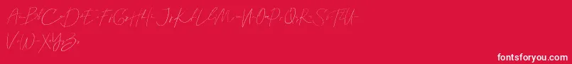 Callous demo Font – White Fonts on Red Background