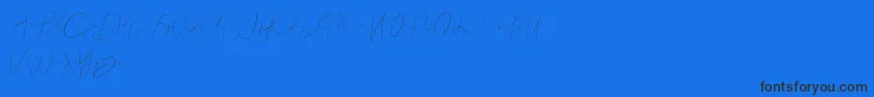 Шрифт Callous demo – чёрные шрифты на синем фоне
