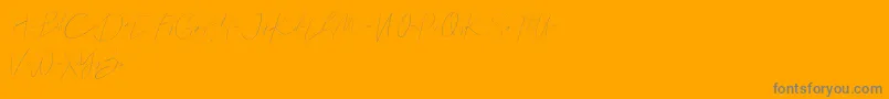 Callous demo-Schriftart – Graue Schriften auf orangefarbenem Hintergrund