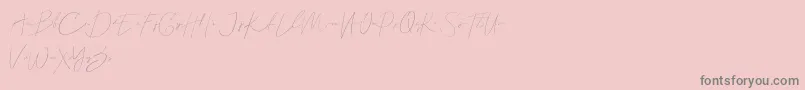 Callous demo Font – Gray Fonts on Pink Background
