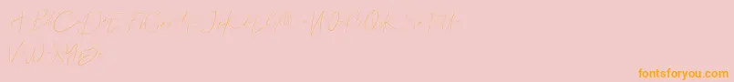 Callous demo Font – Orange Fonts on Pink Background