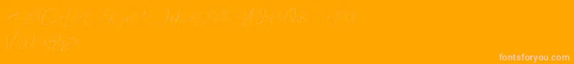 Callous demo-Schriftart – Rosa Schriften auf orangefarbenem Hintergrund