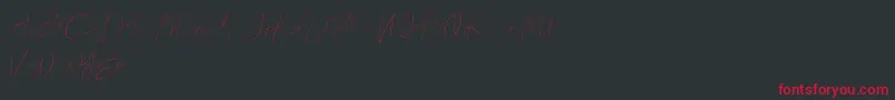 Callous demo Font – Red Fonts on Black Background