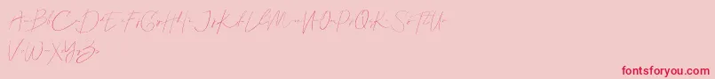 Callous demo Font – Red Fonts on Pink Background