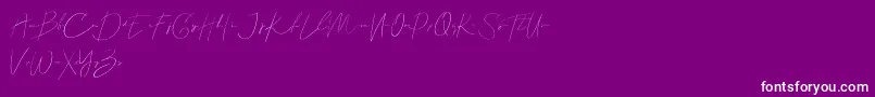 Callous demo-Schriftart – Weiße Schriften auf violettem Hintergrund