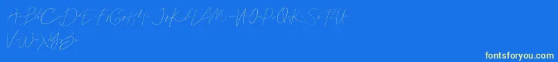Callous demo Font – Yellow Fonts on Blue Background
