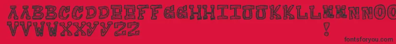 Raditad Font – Black Fonts on Red Background